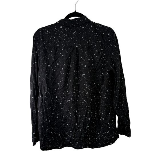 Marine Layer Rebekah Eclipse Celestial Print Button Up Shirt Black Womens XL - Picture 7 of 7